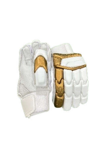Mos Cricket Batting Gloves Plain With Golden Leather - Age Group: Adults