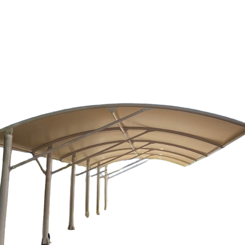 Modular Car Parking Tensile Structure - Customized Dimensions, White Fabric | Modular Design, Weather Protection, UV Resistant, Easy Installation