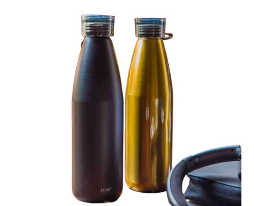 Black And Brass Flow Aluminium Bottle