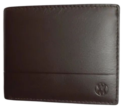 Dark Brown Leather Wallet - Design: Standard