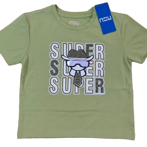 Pista Green Kids Cotton T Shirts