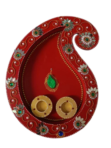 10inch Keri Wooden Pooja Thali Set