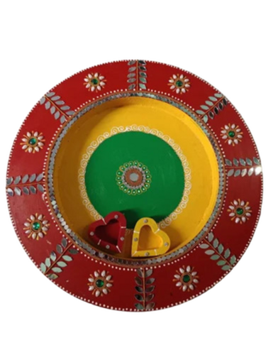 9inch Wooden Pooja Thali Set