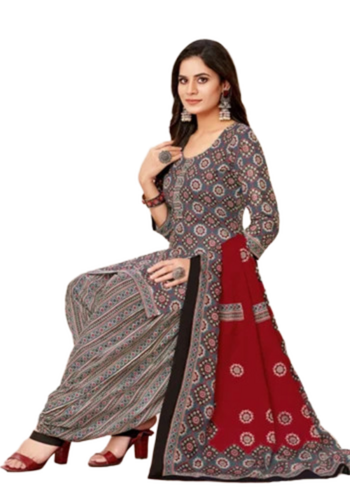 Designer Casual Wear Unstitched Pure Cotton Printed Ladies Suits - Ethnic Region: Indian