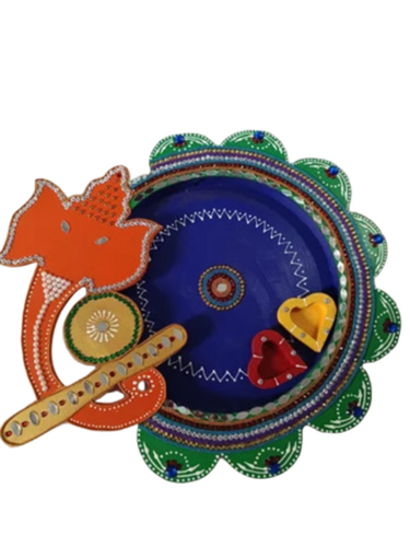 Ganesh Wooden Pooja Thali Set