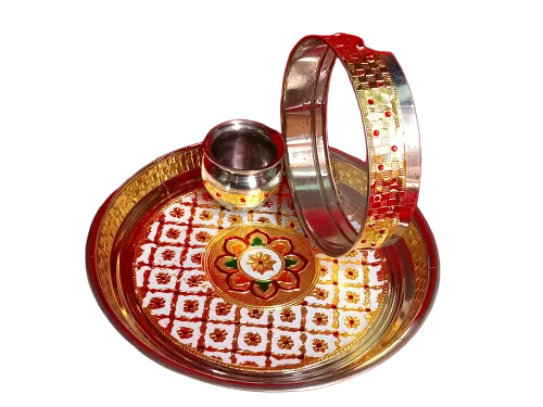 Meenakari Karwa Chauth Thali