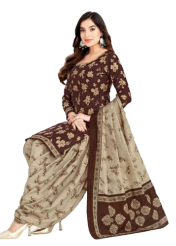 Unstitched Pure Cotton Printed Ladies Suits - Ethnic Region: Indian