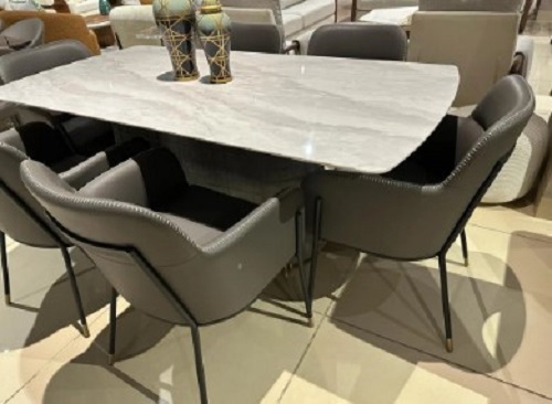 Marble Rectangular Dining Table With Chairs