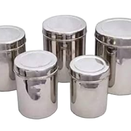 Ss Food Storage Container - Stainless Steel, Various Sizes, Silver | Light Weight, Polished Finish, Timely Delivery