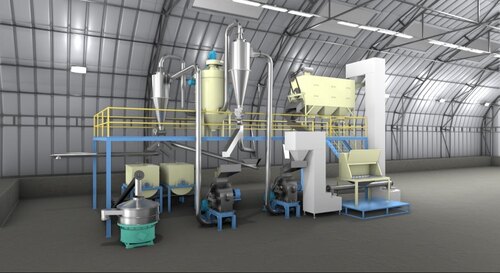 Three Stage Chilly Spice Grinding & Blending System