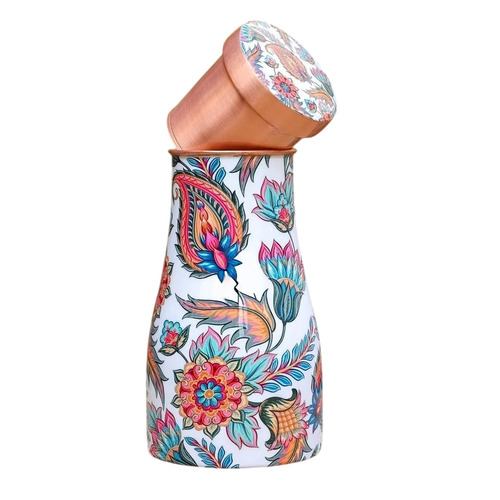 Copper Printed Sugar Pot - Capacity: 900 Milliliter (Ml)