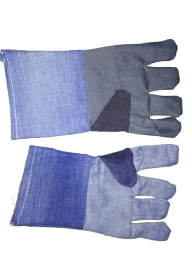 Jeans Fabric Safety Gloves - Design: Smooth