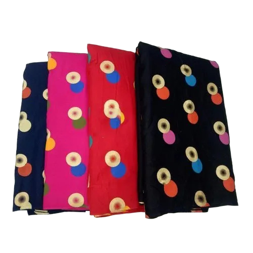 Polka Dot Rayon Printed Fabric - Application: Clothing Material