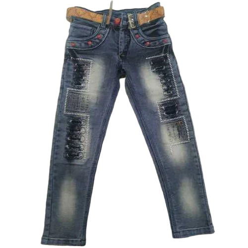 Boys Trendy Denim Jeans - Feature: No Fade