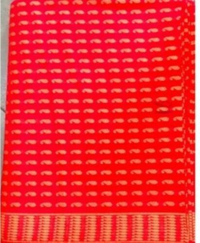 Floral Print Red Base Ladies Printed Cotton Blouse Pieces - Attributes: Washable