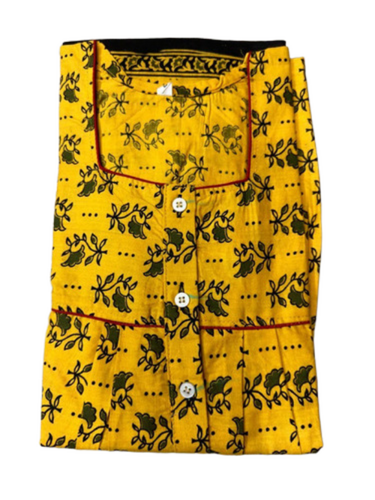 Printed L Size Cotton Nighty - Color: Custom