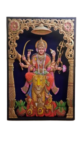 Durga Mata Religious Painting - Design Type: Goddess Theme