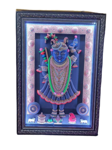 Led Light Shrinathji Painting - Mount Type: Wall Mount