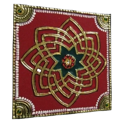 20 Inch Aishwaraya Kolam Tanjore Painting - Features: Artistic Design