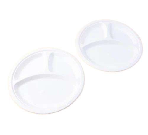 3 Compartment Disposable Plates