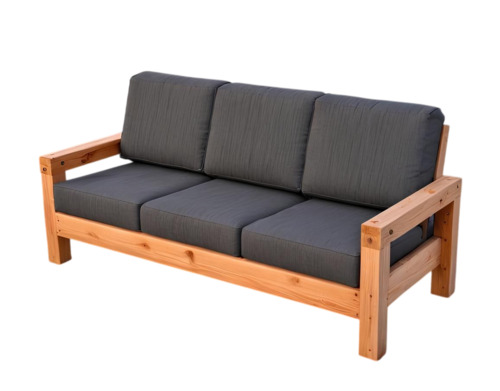 3 Seater Wooden Sofa