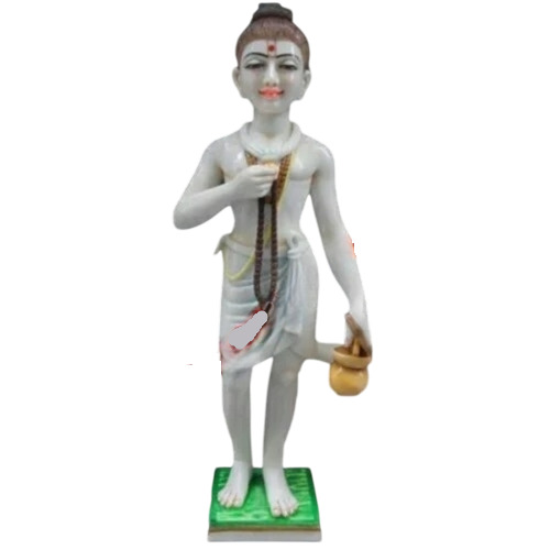 White Marble Neel Kanth Ji Statue - Marble, Standard Size, White | Fine Finished, Durable, Polished Religious Statue