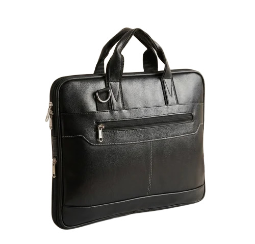 Black Pu Leather Laptop Bag - Color: Multiple