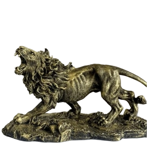 Brass Lion Statue - Shape: Standard