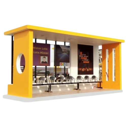 Yellow Concrete Bus Shelters - Durable Fine Finished Concrete, Yellow, Rectangle | Industrial Application, Perfect Surface Finish