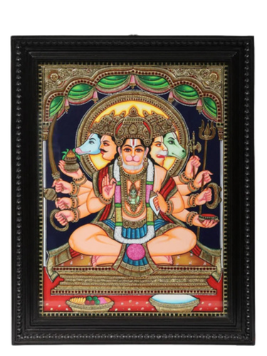 Panchmukhi Hanuman Tanjore Painting