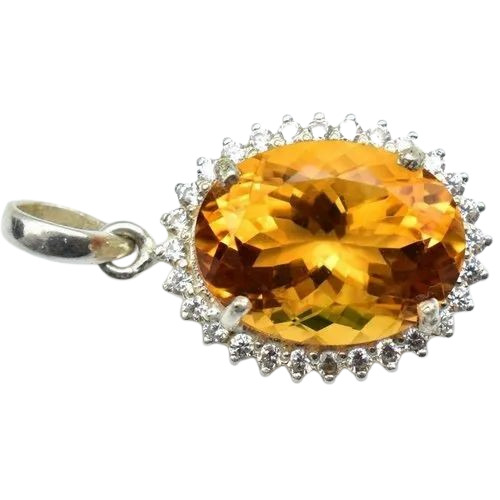 Sterling Silver Citrine Pendant