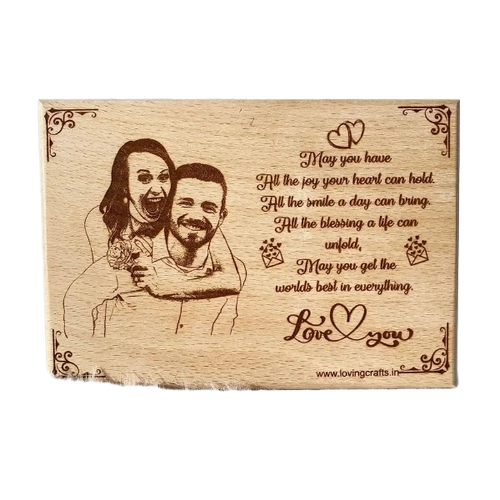 Customized Wooden Engraved Photo Frame
