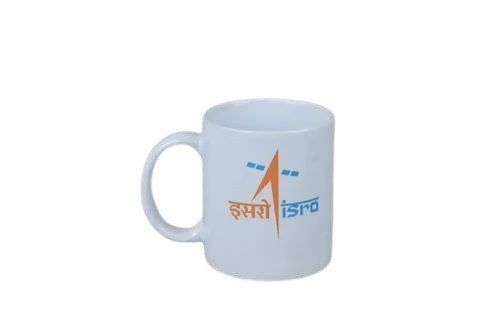 Printed 400Ml Ceramic Coffee Mug - Color: White