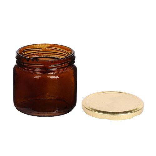 Amber Pet Jar - Material: Plastic