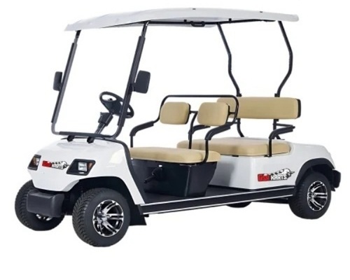 4 Seater Golf Cart - Metal, Multi Color, Electric Powered | Eco Friendly, Comfortable Seating, Smooth Ride, Rechargeable Battery