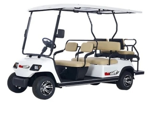 6 Seater Golf Cart - Metal, Multi Color, Electric Powered | Spacious, Comfortable Seating, Silent Operation, Rechargeable Battery