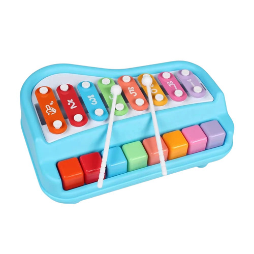 8 Keys Multicolor Plastic Xylophone Kids Toy - Features: Designer