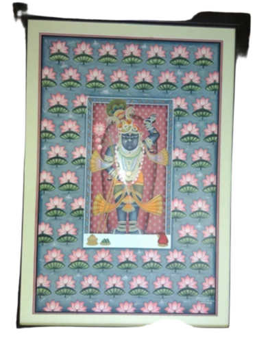 Kamal Talai With Shreenathji Pichwai Painting - Design Type: Religious Art