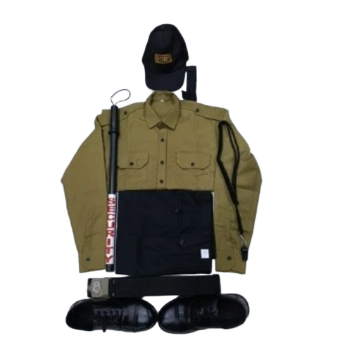 Khaki Security Guard Uniform Set
