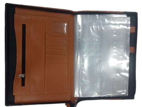 Zipper Leather Document File Folder - Leather Multi Color Office Grade | Spacious Storage Water Resistant Travel Friendly Organized Sections