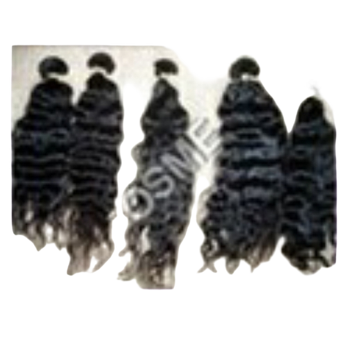 Machine Weft Hair - Dark Wavy Hair Extension, Machine Stitched Natural Appearance, Strong Weft, Tangle Resistant, Soft Texture, Long Lasting, Easy Styling, Thick Volume, Lightweight Feel, Reusable