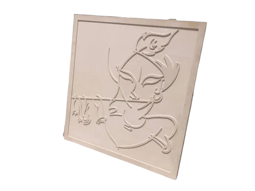 2D Krishna Wall Mural With Flute - Feature: Durable