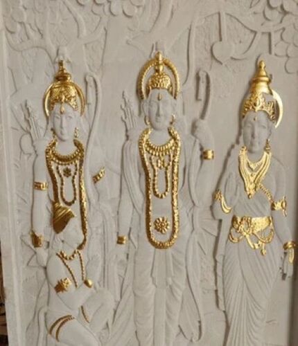 Shri Ram Darbaar Wall Mural - Feature: Easy To Install