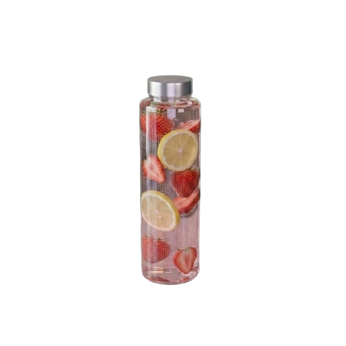 Water Bottle - Plastic Transparent | Leak Proof BPA Free Lightweight Durable Wide Mouth Reusable Ergonomic Grip Odor Resistant Easy Cleaning