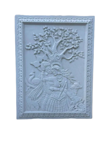 White Sandstone Wall Mural - Design Type: 3D Carving