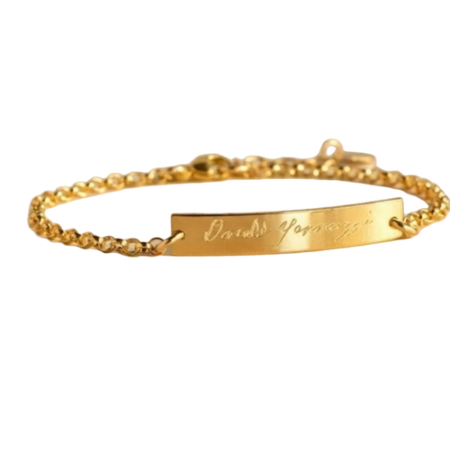 Personalized Name Gold Bar Bracelet 