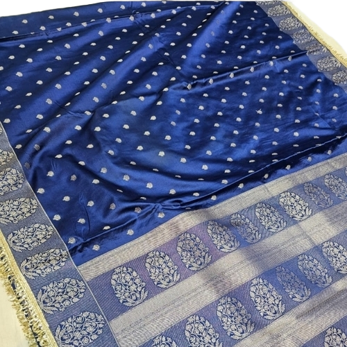 Banarasi Silk Saree - Silk, Customized Size, Multiple Colors | Light Weight, Breathable, Printed Pattern, Party Wear