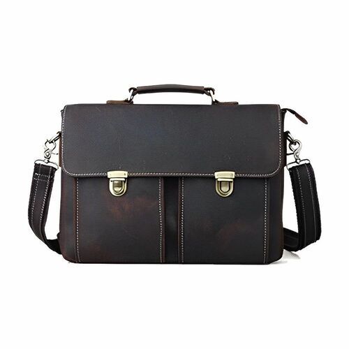 Black Leather Office Bag
