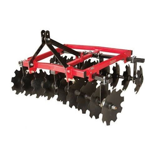 Mild Steel Disc Harrow - Mild Steel, Red & Black, Fine Finished | Durable, High Performance, Tractor Powered