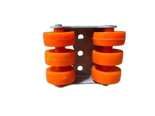 Orange Nylon Six Wheel Caster - Usage: Industrial Carts